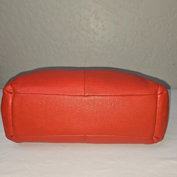 Coach Madison Phoebe Tomato Red Pebbled Leather 3 Compartment Hobo Bag F35723 - Picture 13 of 15